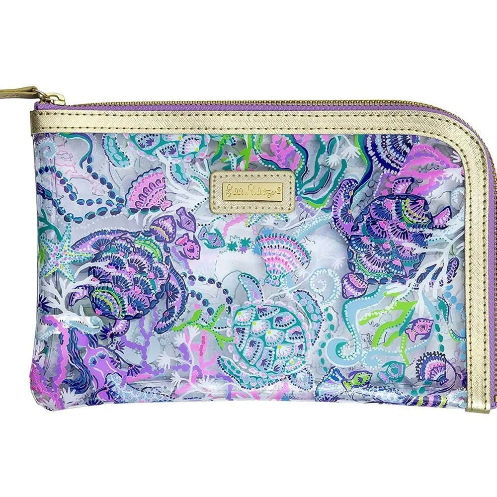 Lilly Pulitzer Agenda Bonus Pack Turtle Mermaid Zipper Pouch Pencil Case Set NWT - Picture 1 of 7